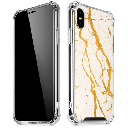 Cracked Marble iPhone XS Max Clear Case
